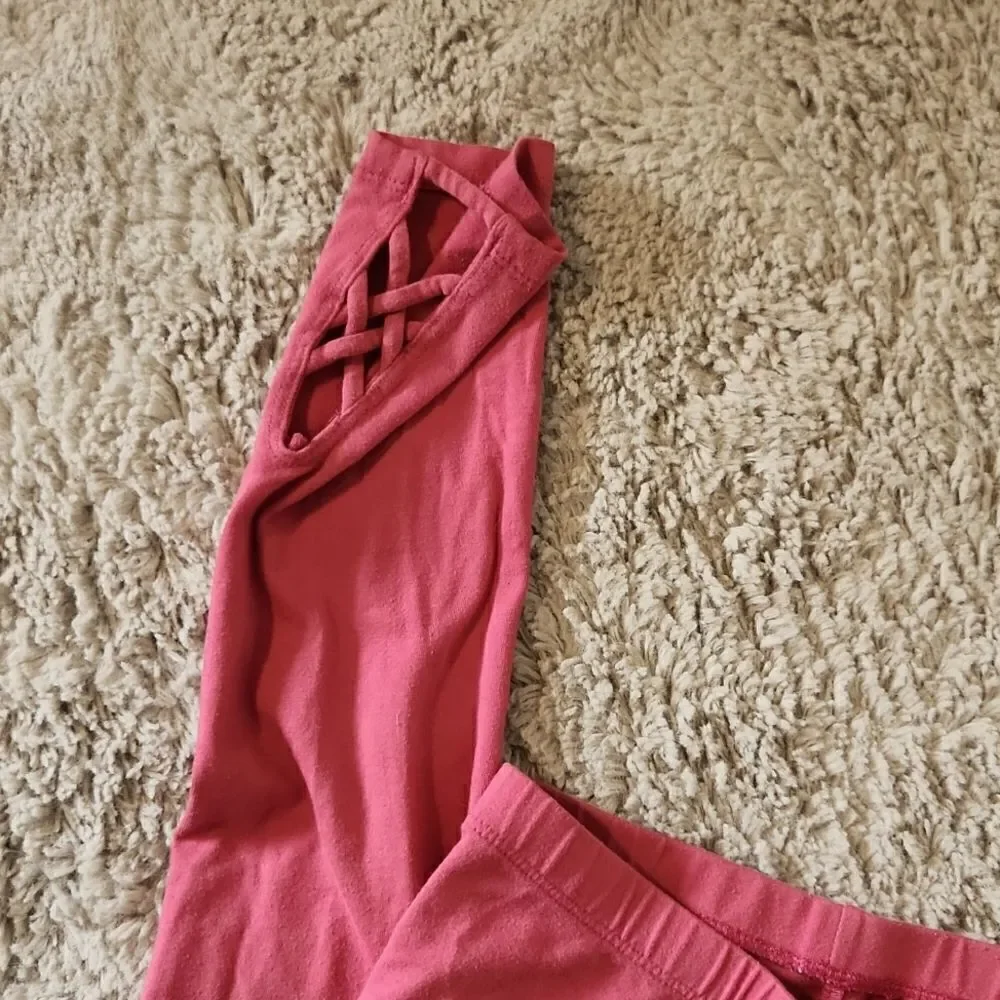 Old navy girls large pants coral color